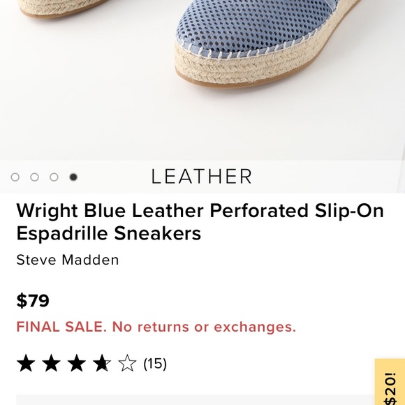Steve Madden Wright Perforated Espadrille Sneakers - Picture 7 of 7